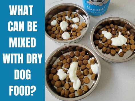 Dog Wet Food Recipe, Things To Add To Dry Dog Food, Wet Food For Dogs, Homemade Food Topper For Dogs, Best Dog Food Toppers, Slow Feeder Dog Recipes, Dog Topper Food, Dog Food Meal Toppers, Dog Food Mix Ins