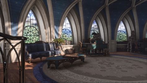 Ravenclaw Common Room Hogwarts Legacy, Hogwarts Legacy Common Rooms, Ravenclaw Dormitory, Hp Visuals, Shifting Places, Hogwarts Dorm, Hogwarts Common Rooms, Ravenclaw Room, Hogwarts University