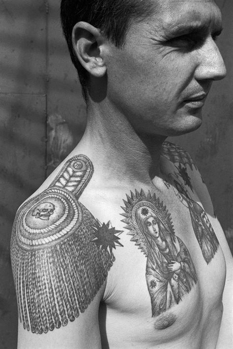 Russian Tattoos 8 Prison Tattoo Meanings, Russian Prison Tattoos, Gang Tattoos, Russian Tattoo, Prison Tattoos, Tattoo Trend, Religious Tattoos, Modern Tattoos, Tattoo Designs And Meanings