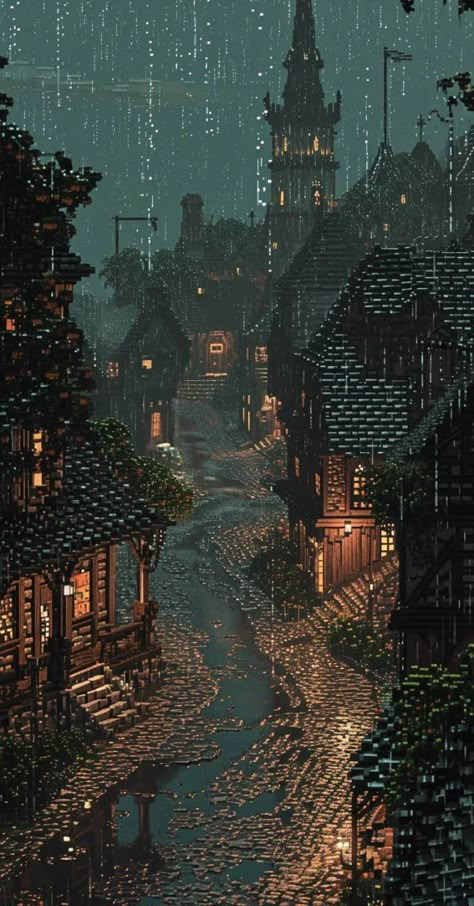 Bloodborne Art Wallpapers, Pixel 8 Wallpaper, Cool Pixel Art Wallpaper, Ipad Wallpaper Aesthetic Minimalist Dark, Dark Academia Pixel Art, Dark Pixel Wallpaper, Fall Pixel Art Wallpaper, Rain Art Aesthetic, Pixel Art Landscape Wallpaper