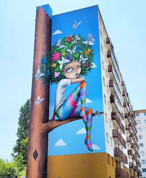 24 photos of street art by Vinie:... - STREET ART UTOPIA 3d Paintings, Street Art Utopia, 3d Painting, Tahiti, Art Nouveau, Street Art, Paintings, France, Art