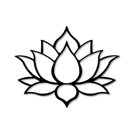 Lotus Flower Easy Drawing, American Traditional Lotus Tattoo, Simple Lotus Flower Tattoo Design, Lotus Tattoo Stencil, Traditional Lotus Flower Tattoo, Lotus Flower Tattoo Stencil, Lotus Flower Simple, Lotus Stencil, Lotus Silhouette