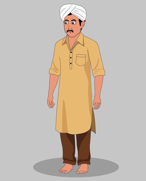 Village Man Cartoon Character, Garun Puran, Story Composition, Character Design For Animation, Village Background, Free Cartoon Characters, Siblings Funny Quotes, Royal Costume, Cat Gym