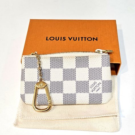 Lv Key Pouch Color: Daimier Azur Condition: Pristine This Beloved Style/Color Has Been Recently Discontinued. Never Used, Color Is Still Bright. Lv Key Pouch, Louis Vuttion, Louis Vuitton Key Pouch, Key Pouch, Louis Vuitton Accessories, Key Card Holder, Gray White, Women Accessories, Louis Vuitton