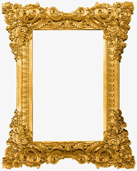 Psd Free Photoshop, Gold Photo Frames, Pallet Ideas Easy, Antique Picture Frames, Frame Border Design, Vintage Photo Frames, Photo Frame Design, Antique Pictures, Free Frames