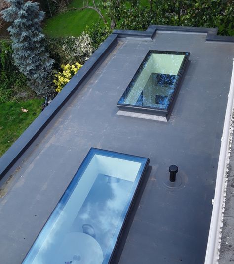 Skylight & Rooflight Company | Roof light & Roof windows Supplier | UK Flat Roof Lights, Flat Roof Skylights, Skylight Glass, Flat Roof Design, House Designs Ireland, Flat Roof Extension, Cabin Style Homes, Rooftop Patio Design, Roof Skylight