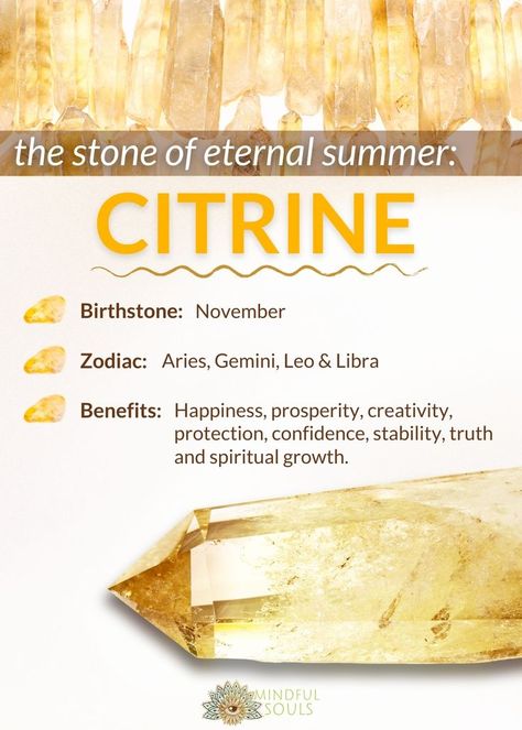 citrine crystal with description Citrine Crystal Meaning, Citrine Properties, Citrine Meaning, Crystals For Wealth, Crystal Benefits, Citrine Birthstone, Book Of Shadow, Citrine Jewelry, Spiritual Crystals