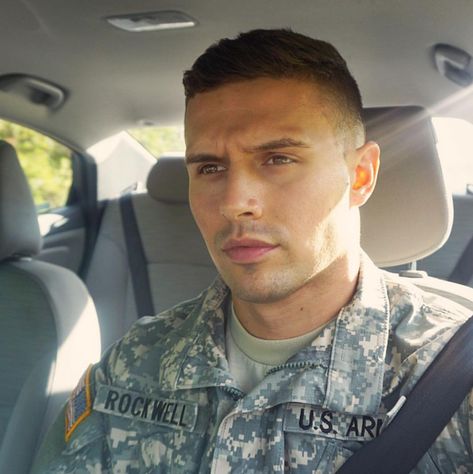 Uniform In Car Dan Rockwell, Military Haircuts Men, Military Haircut, Handsome Men Quotes, Hot Army Men, Army Pics, New Photo Download, Army Men, Us Marine