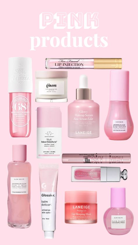 Pink Glossier Aesthetic, Pink Skincare, Watermelon Glow Sleeping Mask, Pink Preppy, Laneige Lip Sleeping Mask, Xmas List, Balm Dotcom, Pretty Skin Care, Lip Sleeping Mask