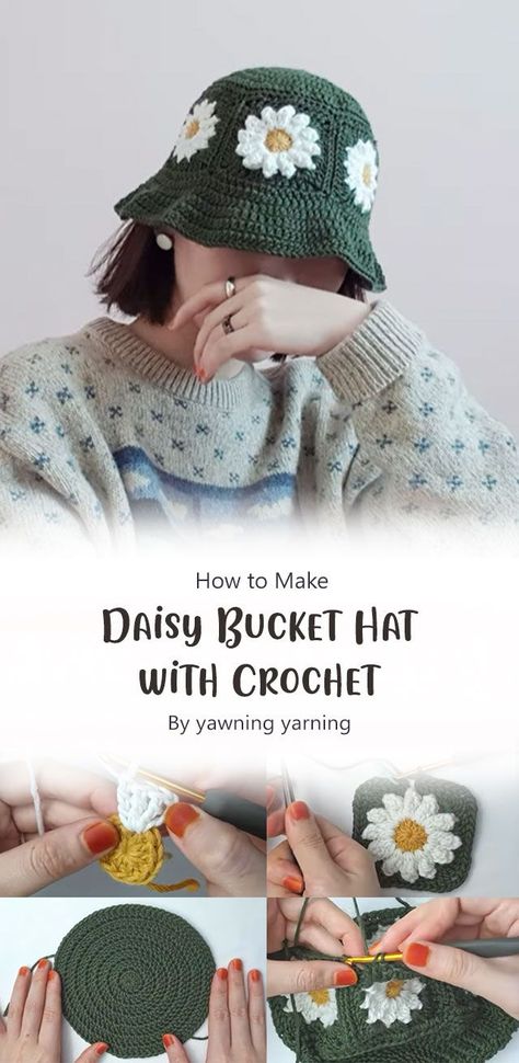 Easy Crochet Hat Patterns, Diy Outfits, Easy Crochet Hat, Tutorial Ideas, Crochet Bucket, Crochet Design Pattern, Crochet Bucket Hat, Haken Baby, Crochet Fashion Patterns