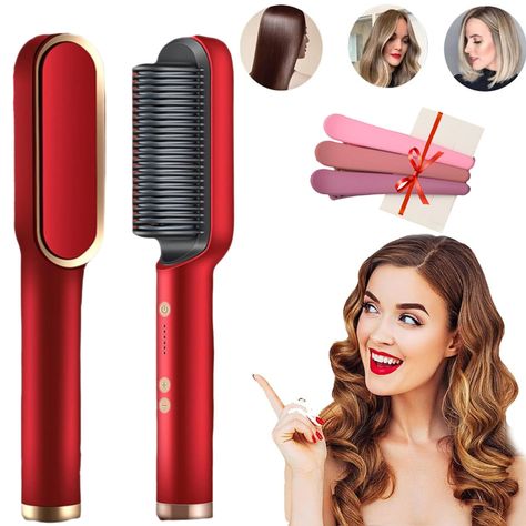 PRICES MAY VARY. 🎉🎉【 2 in 1 Hair Styling Tool 】- This MYNOCK andoveagain hair straightener combines a hair straightener comb and a flat hair iron, making it easy to achieve a super straight hairstyle in just one pass. Experience the simplicity and efficiency of hair styling with this dual-function device. 🎉🎉 【Ionic Technology for Anti-static Results】- The ultimate hair-straightener utilizes ceramic heat technology and negative ion generators to heat up quickly and ensure even heat distributi Brush Hair Straightener, Hair Straightener Comb, Hair Straightener Brush, Straight Hairstyle, Straightener Brush, Hair Styling Tool, Hair Brush Straightener, Brush Hair, Hair Iron