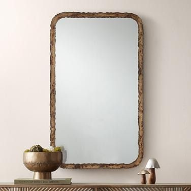 Phelan Oxidized Bronze 24" x 40" Rectangular Wall Mirror Oiled Bronze Bathroom, Industrial Bathroom Mirrors, Coastal Chic Decor, Oil Rubbed Bronze Hardware, Rectangular Wall Mirror, Entryway Mirror, Bronze Mirror, Mirror Lamp, Mirror Shapes