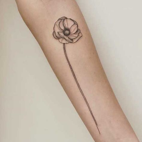 Tattoo On Side Of Hand, Forearm Tattoo Designs, Poppy Flower Tattoo, Small Sister Tattoos, Outer Forearm Tattoo, Places To Get Tattoos, Flower Tattoo On Side, Bolt Tattoo, Small Forearm Tattoos