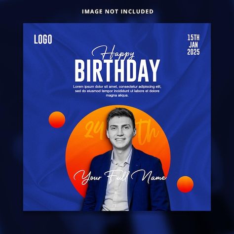 Celebration Social Media Post, Birthday Celebration Template, Birthday Wish Poster Design, Social Media Birthday Post, Happy Birthday Card Design Ideas, Happy Birthday Creative Ads, Happy Birthday Creative Poster, Corporate Birthday Post, Birthday Social Media Design