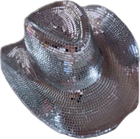 Sparkly Cowboy Hat, Black Western Outfit, Disco Ball Cowboy Hat, Disco Cowboy Hat, Sombrero Cowboy, Disco Cowboy, Ball Hats, Mirrored Tile, Bachelorette Hats