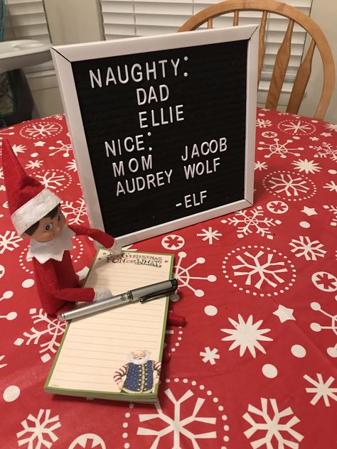 Elf on the shelf felt board ideas Elf On The Shelf Sayings Funny, Elf On The Shelf Letter Board Quotes, Elf On The Shelf Letter Board, Shelf Letter Board, Felt Board Ideas, Elf On The Shelf Letter, Felt Elf, Elf On The Shelf Arrival, Elf Man