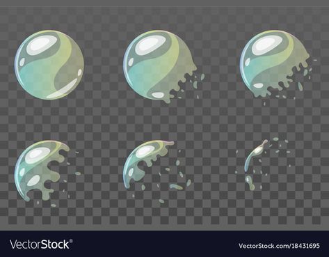 Vfx Design, Game User Interface, Fireworks Animation, Bubble Burst, Burst Bubble, Bubble Popping, Frame By Frame Animation, Animation Tutorial, Motion Design Animation