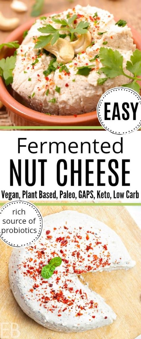 Fermented Nut Cheese, Build A Meal, Primal Living, Eat Beautiful, Cheese Vegan, Nut Cheese, Vegan Plant Based, Fermented Vegetables, Dairy Alternatives