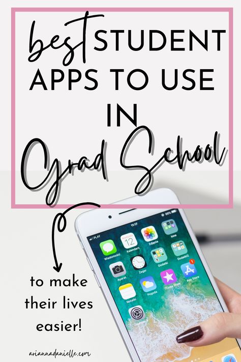 Just started college or grad school? Check out this list of super useful apps for students to boost productivity, improve your uni organisation, time management, study habits, and general college life. This list is perfect for freshman year or for anyone looking for college hacks! #collegehacks #collegestress #collegestudent #gradstudent #freshmanadvice Mft Grad School, Grad Student Organization, Grad School While Working Full Time, Grad School And Working Full Time, Masters Degree Study Tips, Graduate School Tips, Preparing For Grad School, Grad School Organization, Grad School Study Tips