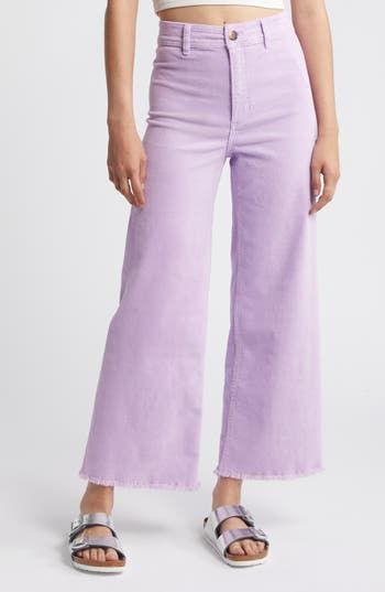 These supersoft corduroy pants are updated with a high waist, wide legs and a welcome touch of stretch. 28 1/2" inseam; 22" leg opening; 12" front rise; 15" back rise (size 29) 98% cotton, 2% elastane Machine wash, tumble dry Imported Cute Teacher Outfits Summer, Colorfull Jeans, Lsu Apparel, Colored Jeans Outfits, Teacher Pants, Sisterhood Round, France Fits, Colorful Jeans, Wide Leg Corduroy Pants