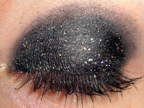 A romantic soul with an edgy exterior. Black Magic Eyeshadow is a sensual and passionate shade of matte black mottled with a diaphanous smoky kaleidoscope. Sparkle Eyeshadow, Black Eye Makeup, Eyeshadow Glitter, Makeup Hacks Tutorials, Glitter Eyeshadow Palette, Black Eyeshadow, Mineral Eyeshadow, Photoshoot Makeup, Mineral Makeup