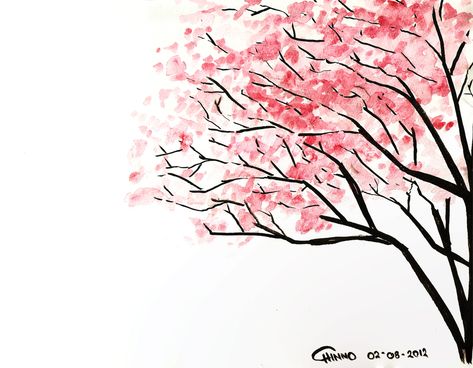 Sakura Cherry Blossom Tree Drawing, Blossom Tree Drawing, Tree Tattoo Drawings, Cherry Blossom Tattoos, Cherry Blossom Drawing, Cherry Blossom Tree Tattoo, Blossom Tree Tattoo, Painted Cookies, Tattoo Son