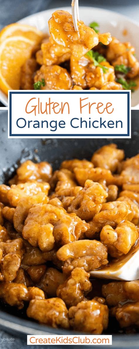 Homemade Orange Chicken Sauce, Gluten Free Orange Chicken Recipe, Homemade Orange Chicken, Gluten Free Orange Chicken, Gluten Free Chinese Food, Gluten Free Asian Recipes, Gluten Free Fried Chicken, Chicken Breakfast Recipes, Orange Chicken Sauce