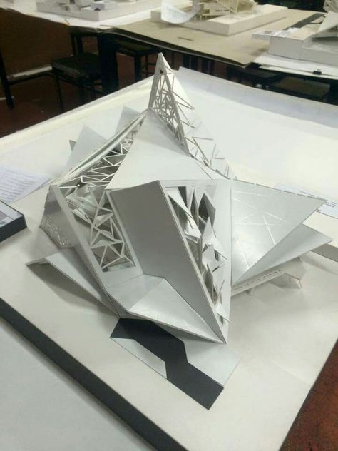 Triangular Architecture, Angular Architecture, Folding Architecture, Origami Architecture, Concept Models Architecture, Concept Model, Paper Architecture, Architectural Model, Parametric Architecture