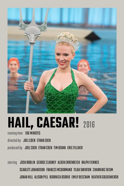 Hail, Caesar! Movie Poster Emily Beecham, Alison Pill, Alden Ehrenreich, Hail Caesar, Jonah Hill, Josh Brolin, Ralph Fiennes, Tilda Swinton, Channing Tatum