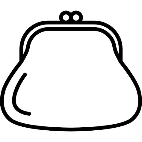 Purse Coloring Page, Purse Drawing Easy, How To Draw A Purse, Purse Drawing, Doodle Techniques, Outline Pictures, Bag Drawing, Circular Designs, Art For Walls