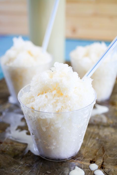 I am so excited about this series! Every Saturday over the next ten weeks I will be sharing a new homemade piragua flavor. If you’re not familiar with piragua it’s a flavored shaved ice treat sold by street vendors in Puerto Rico. Some of the vendors still shave large blocks of ice by hand. I will be sharing some traditional flavors... Shaved Ice Recipe, Snow Cones Recipes, Shaved Ice Syrup, Hawaiian Shaved Ice, Puerto Rican Dishes, Puerto Rico Food, Boricua Recipes, Natural Snacks, Ice Milk