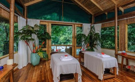 Pacuare Lodge - Rainforest Adventure | Costa Rica Experts Luxury Massage Room, Costa Rica Jungle, Bungalow Hotel, Rooftop Bars Los Angeles, Jungle Lodge, Massage Room Decor, Bali Style Home, Healing Room, Eco Hotel