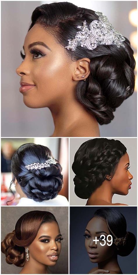 Updo Cabello Natural, Natural Hair Updo Wedding, Black Women Wedding Hairstyles, Women Wedding Hairstyles, African Wedding Hairstyles, Black Brides Hairstyles, Bride Hairstyles Updo, Natural Hair Wedding, Black Women Wedding