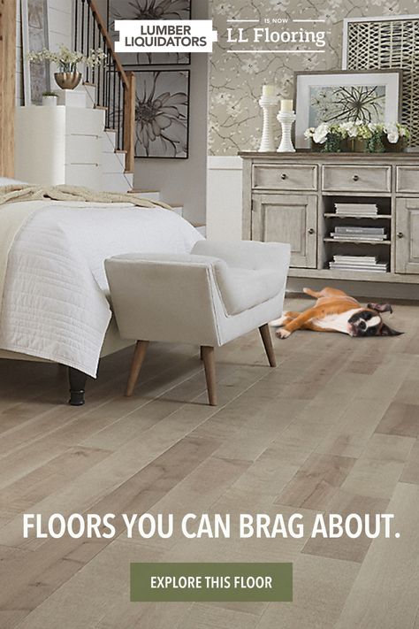 There’s nothing wrong with wanting the finer things in life. LL Flooring recommends Bellawood Artisan products to those who desire the most exclusive styles, like this distressed Hannah Point Hardwood floor. The wide planks and subtle texture really highlight the natural beauty of the wood, adding an air of sophistication to your home. Only at LL Flooring. Flooring Samples, Ll Flooring, Lumber Liquidators, Mud Rooms, Wide Plank, Subtle Textures, Hardwood Floors, Natural Beauty, Apartment