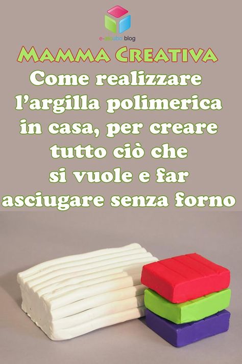 Come realizzare l’argilla polimerica in casa, per creare tutto ciò che si vuole e far asciugare senza forno, utile per poter realizzare vari Manualidades Diy, Diy Arts And Crafts, Mold Making, Air Dry Clay, Cool Baby Stuff, Handmade Home, Handmade Polymer Clay, Preschool Crafts, Clay Crafts