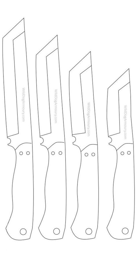 Knife Templates Printable, Knife Templates, Knife Template, Tanto Knife, Knife Patterns, Interesting Ideas, Knife Making, Template Printable, Stationery Design