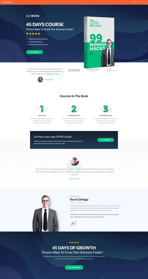 Sales Funnel Landing Page, Ebook Landing Page Design, Book Landing Page, Ebook Landing Page, Sales Landing Page, Professional Landing Page, Sales Funnel Design, Bio Pool, Freelancer Profile