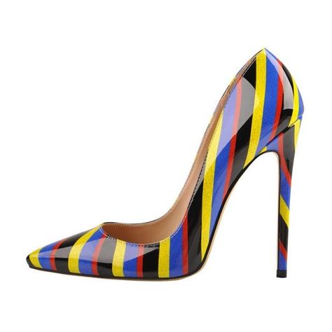 "Rihanna" Zebra Stripe High Heel Basic Pumps Hip Pads, Slip On Pumps, Wedding Shoes Heels, Pump Types, Pu Heels, Drag Queens, Stiletto Pumps, Mellow Yellow, Handmade Shoes