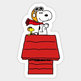 Snoopy Pilot, Snoopy Merchandise, Pilot Airplane, Anniversary Couple, Airplane Pilot, Flying Ace, Snoopy Love, Sticker Ideas, Monsters Inc