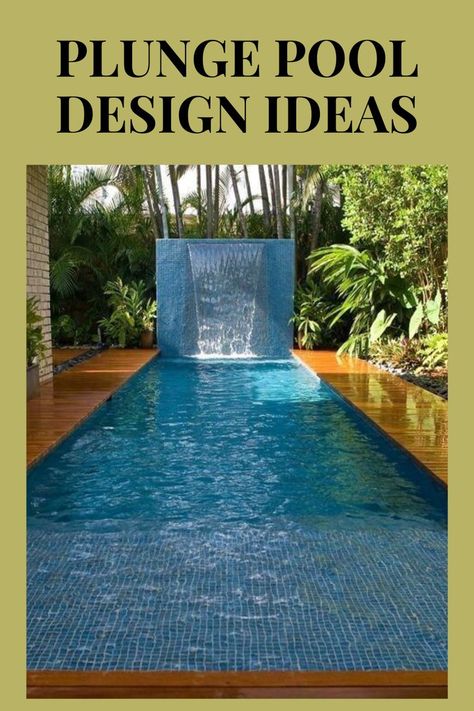 Check out these fun and creative plunge pool design ideas for your next small swimming pool project! Plunge Pool Design, Small Swimming Pool Ideas, Swimming Attire, Pool Design Modern, Raised Pools, Small Swimming Pool, Swimming Pool Fountains, Mini Swimming Pool, Swimming Pool Ideas