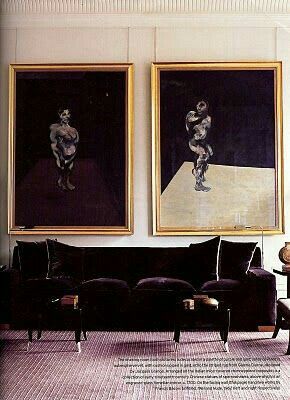 Velvet Furniture, Francis Bacon, Top Interior Designers, A Living Room, Velvet Sofa, Elle Decor, Best Interior, Interior Design Inspiration, Interior Spaces