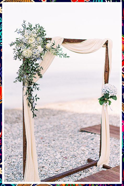 Wedding Arch Ideas - HurryDon't miss out these great products. Boho Chic Beach Wedding, Chic Beach Wedding, Hiasan Perkahwinan, Beach Wedding Arch, Simple Beach Wedding, Wedding Arbors, Weddings Beach, Wedding In Greece, Dream Beach Wedding