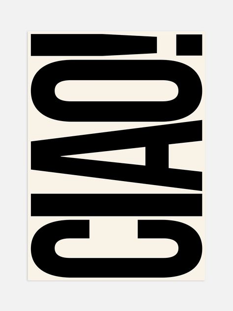 Enhance the aesthetic of your space with our Ciao Italian Poster! Featuring bold typography, this poster will add a touch of sophistication to any room. Perfect for those looking to add a subtle Italian flair to their decor. Ciao Poster, Font Sets, Fonts To Download, Italian Poster, Arrival Poster, Retro Map, Italian Posters, Mid Century Scandinavian, Bold Typography