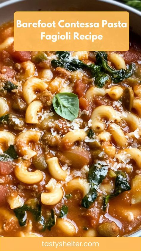 Barefoot Contessa Pasta Fagioli Recipe – Tasty Shelter The Best Pasta Fagioli Recipe, Pasta Fagioli Giada Recipe, Pasta Fagioli Soup Olive Garden, Olive Garden Pasta Fagioli Recipe, Pasta Fagoli, 16 Bean Soup, Olive Garden Pasta Fagioli, Pasta Fagioli Soup Recipe, Autumn Meals