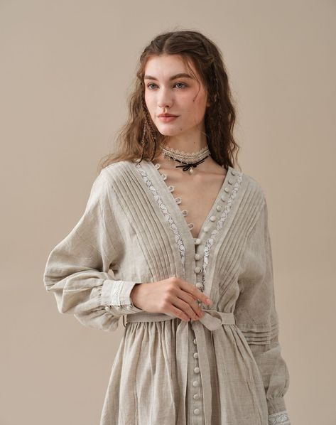 Linennaive | French linen + lace designs, such perfect harmony, exuding elegance and sophistication, the enchanting allure of French linen and lace is… | Instagram Style Analysis, Linen Fashion, Beige Dress, Dress Beige, Linens And Lace, Beige Dresses, Dress Cocktail, Cotton Midi Dress, Chain Necklaces