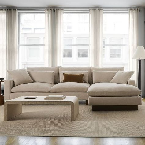 Modern Sectional Sofas & Couches | West Elm Best Sectional Sofa, Japandi Sofa, West Elm Couch, Extra Deep Sofa, Modern Sectional Sofas, Deep Sectional, Comfortable Sectional, Deep Sofa, Sofa With Chaise