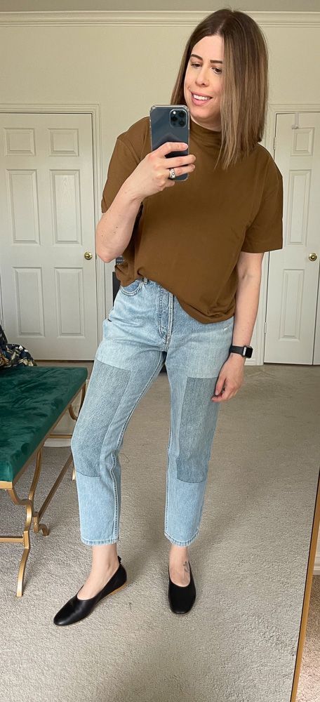 When Everlane raved that the ‘90s Cheeky Straight Jean was back in stock, we said “OK, sign us up.” So we tried all 3 styles. Review inside.| #TheMomEditStyle #EverlaneCheekyStraightJeans #EverlaneJeans #Everlane90sJeans #90sJeans #JeansTryOn #DressingRoomSelfies #EverlaneCurvyJeans #AnkleLengthJeans #JeansForMoms Everlane Style, Jeans Tank Top, Everlane Jeans, 90s Jeans, Ankle Length Jeans, Silk Cami, Curvy Jeans, Mother Denim, Jean Top