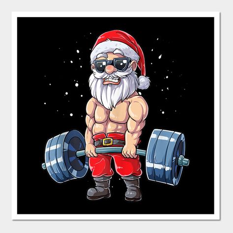 Gym Christmas Decorations, Candle Cartoon, Gym Deadlift, Christmas Gym, Christmas Fitness, Santa Illustration, Motorcycle Christmas, Christmas Workout, Fitness Event