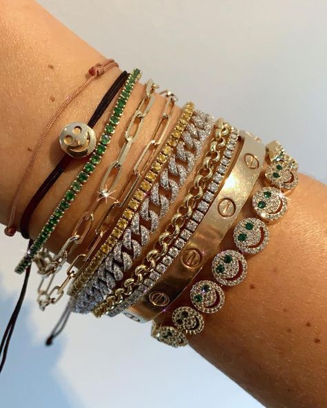 Lisa Gozlan Stack, Lisa Gozlan Jewelry, Lisa Gozlan Bracelet Stack, Liza Gozlan Bracelets, Lisa Gozlan Bracelets, Bracket Stacks, Lisa Gozlan, Arm Stack, Beaded Bracelet Stack