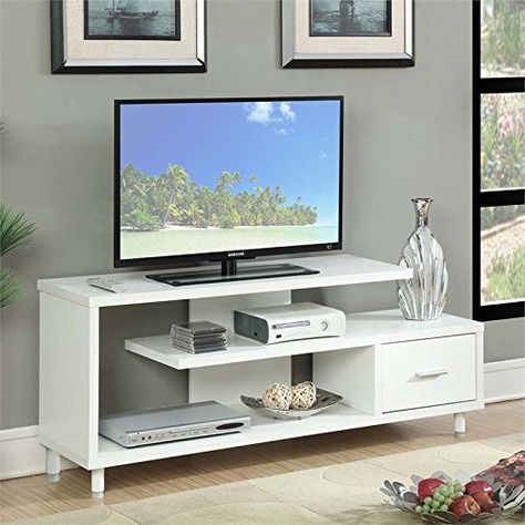 Pemberly Row 60 Unique Tv Stands, 65 Tv Stand, 60 Inch Tv Stand, 60 Tv Stand, Tv Stand Shelves, Large Tv Stands, Flat Screen Tv, White Tv, Tv Stand Console